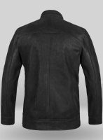 (image for) Distressed Black Leather Jacket # 616