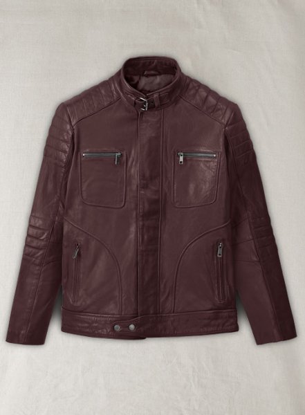 (image for) Firefly Moto Burgundy Biker Leather Jacket