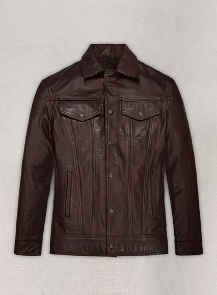Thick Goat Brown Washed & Wax Tom Holland Leather Jacket
