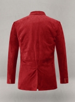 (image for) Soft Lava Red Suede Leather Blazer