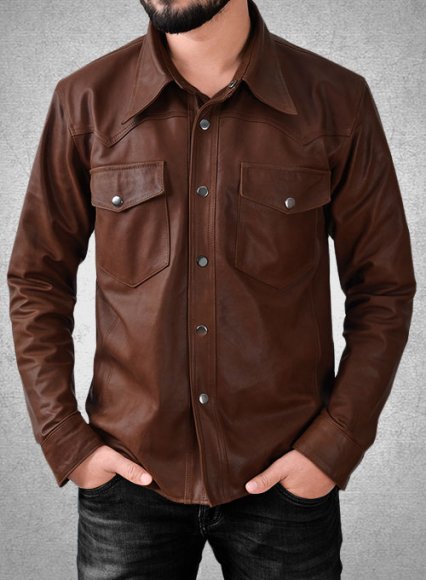Light Weight Unlined Leather Shirt Light Weight Unlined Leather Shirt
