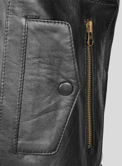 Thick Black Leather Jacket # 641 Thick Black Leather Jacket # 641