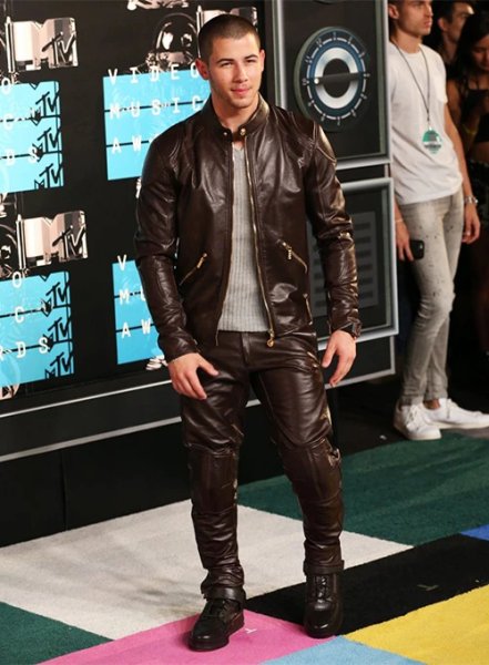 Nick Jonas Leather Pants : LeatherCult: Genuine Custom Leather Products ...