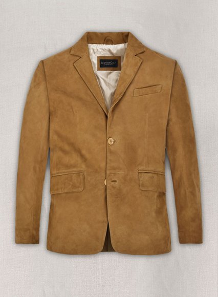 Ginger Brown Suede Leather Blazer