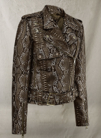 (image for) Dark Brown Python Leather Jacket # 280