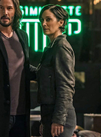 (image for) Carrie Anne Moss The Matrix Resurrections Leather Jacket