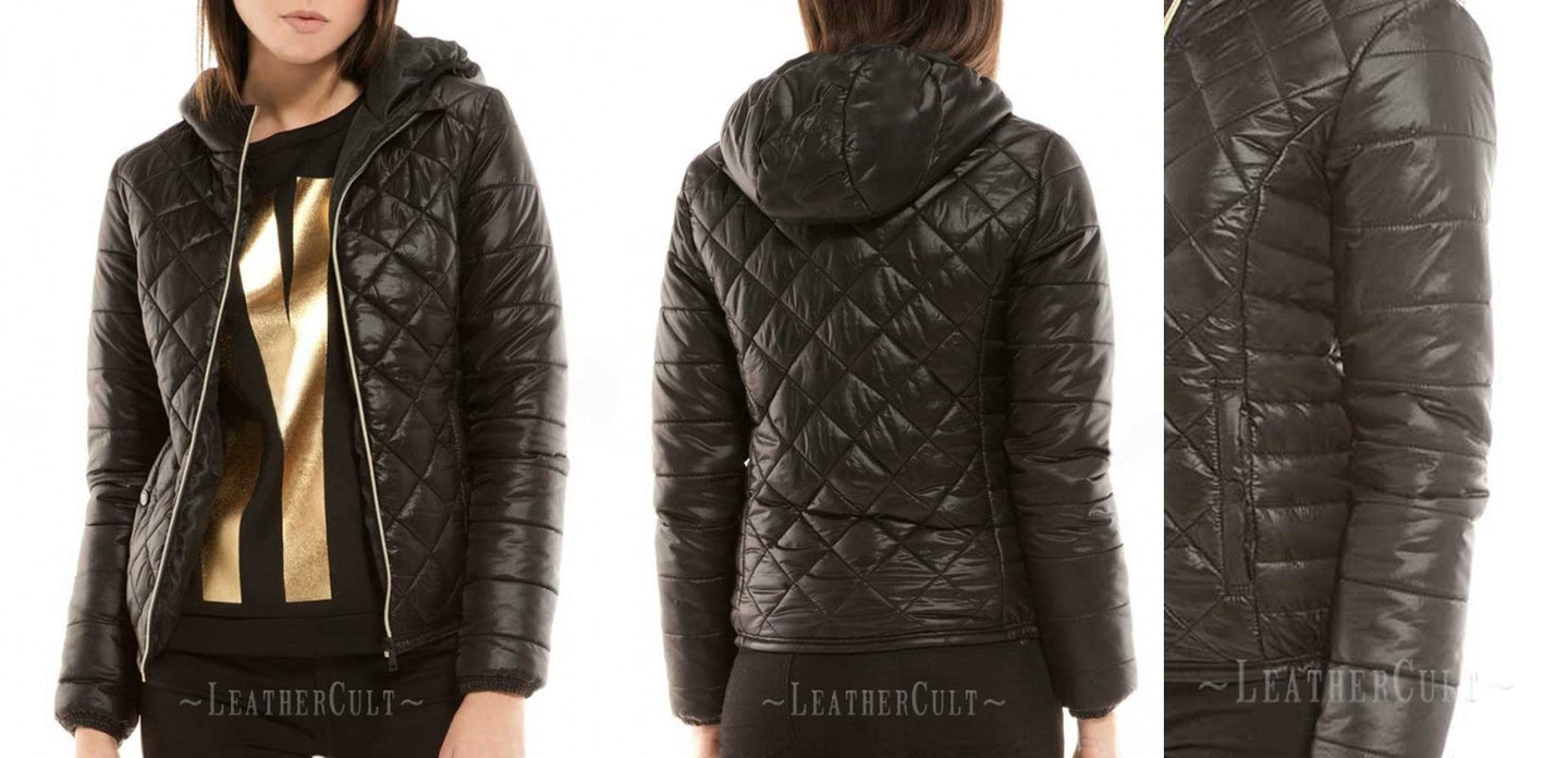 Hooded Leather Jacket