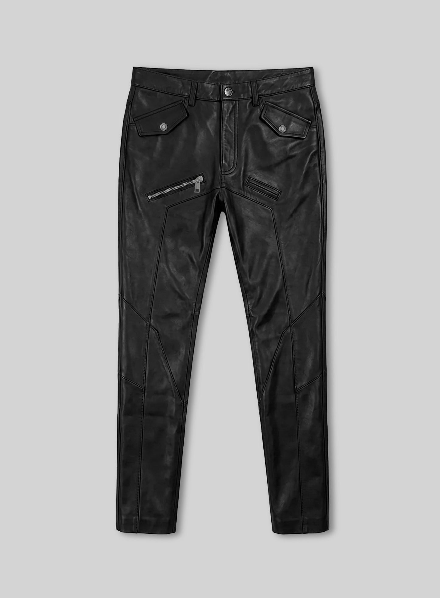 Leather Cargo Jeans - Style 01-2