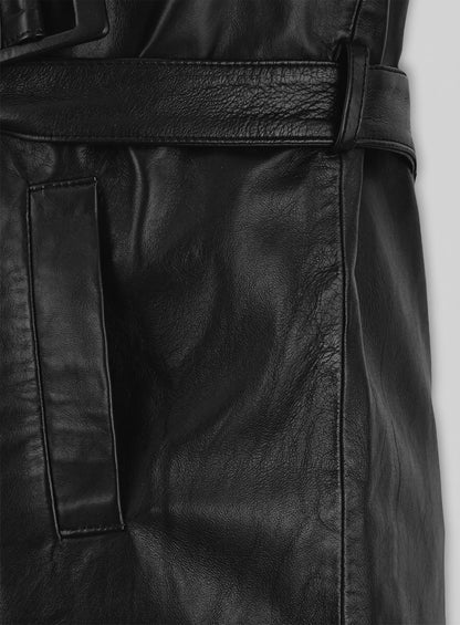 1970's Leather Trench Coat