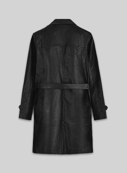 1970's Leather Trench Coat