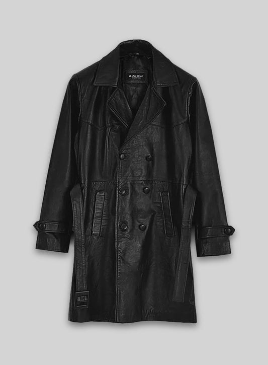 1970's Leather Trench Coat