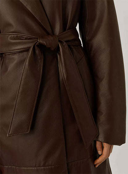 90s Vintage Leather Long Coat - LeatherCult