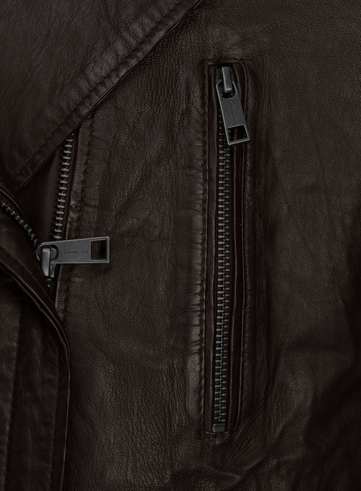 Brown Washed & Wax Kendall Jenner Lambskin Leather Jacket #3