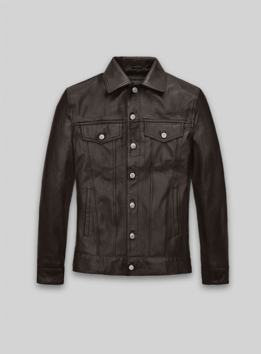 Brown Jeff Goldblum Leather Jacket #1