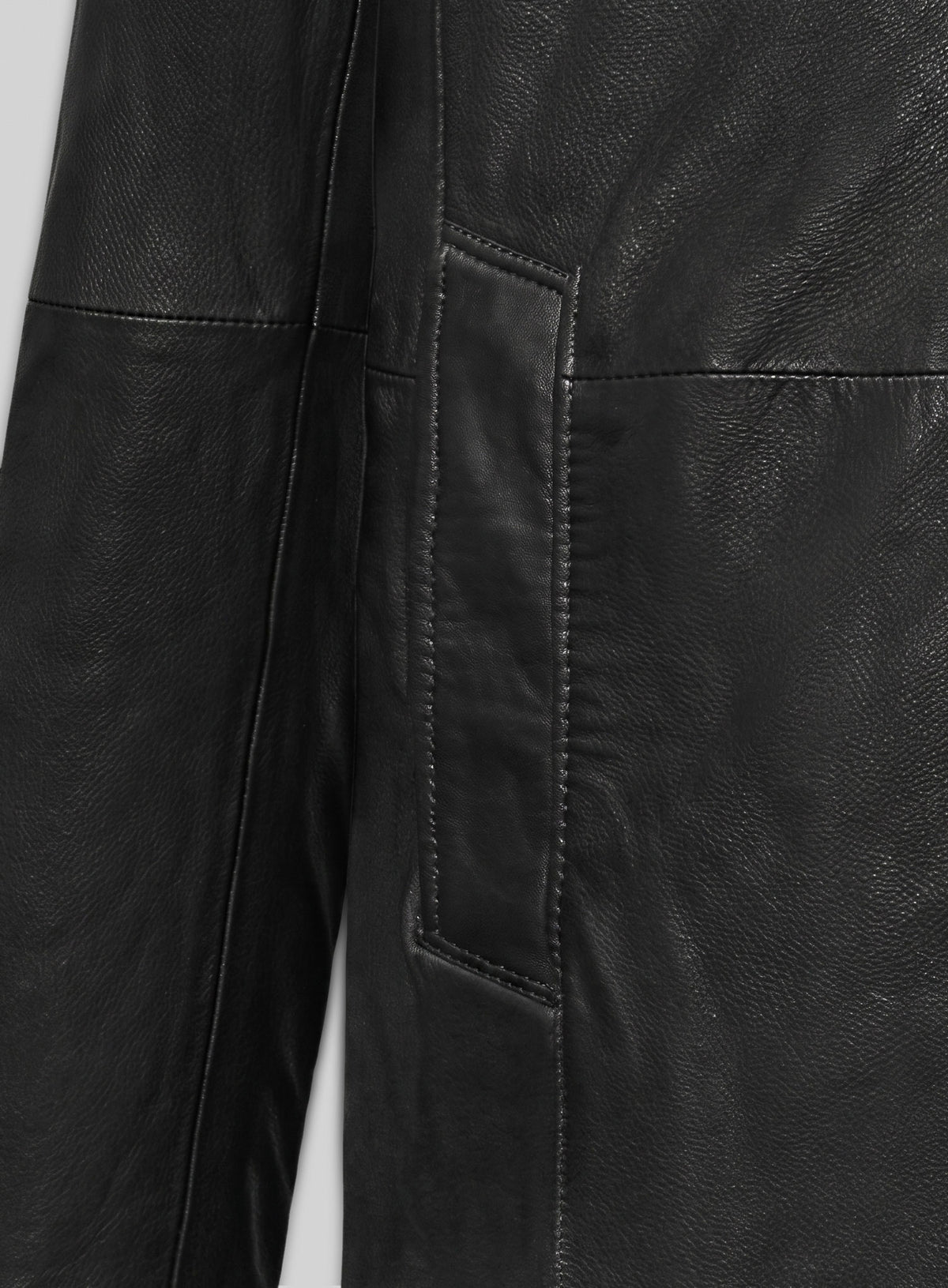 Cara Leather Trench Coat