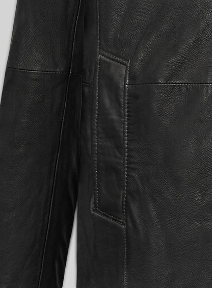 Cara Leather Trench Coat