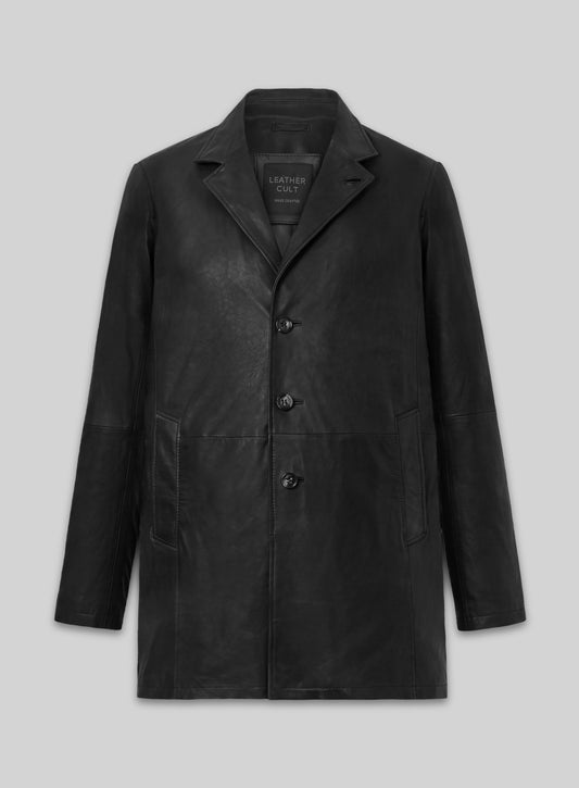 Cara Leather Trench Coat