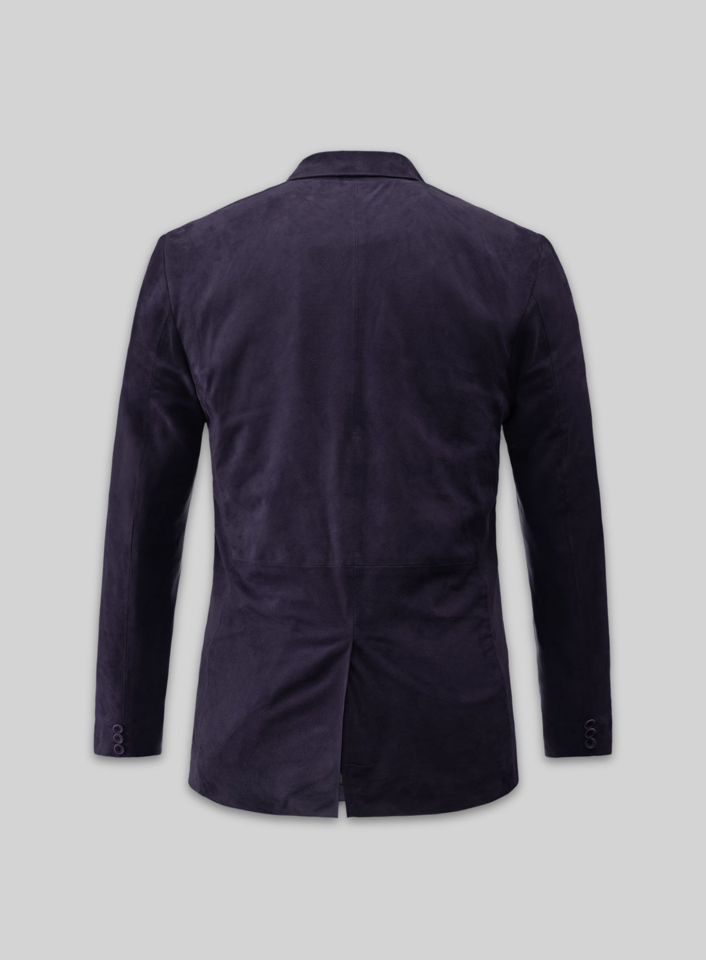 Dark Slate Purple Suede Leather Blazer