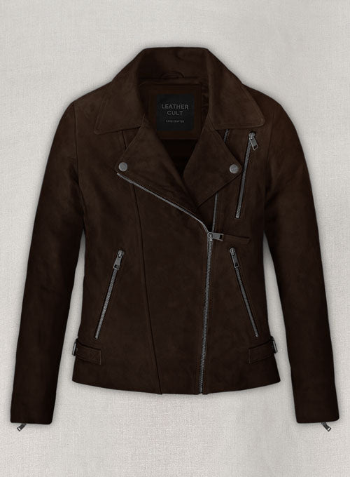 Dark Brown Suede Vanessa Hudgens Leather Jacket #3 - LeatherCult