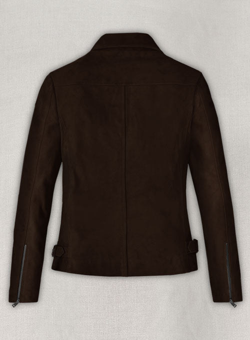 Dark Brown Suede Vanessa Hudgens Leather Jacket #3 - LeatherCult