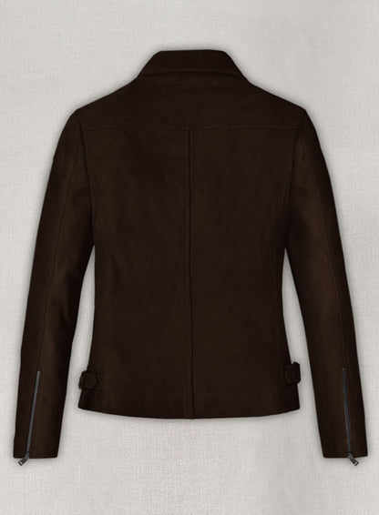 Dark Brown Suede Vanessa Hudgens Leather Jacket #3 - LeatherCult