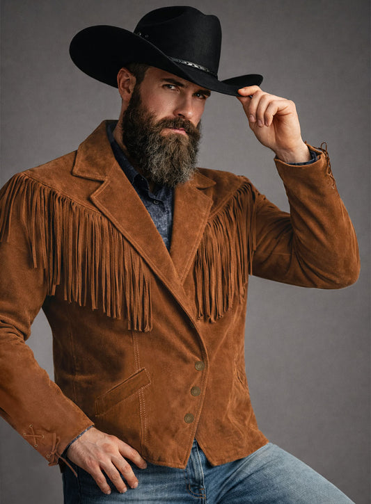 Fringe Leather Jacket #1012