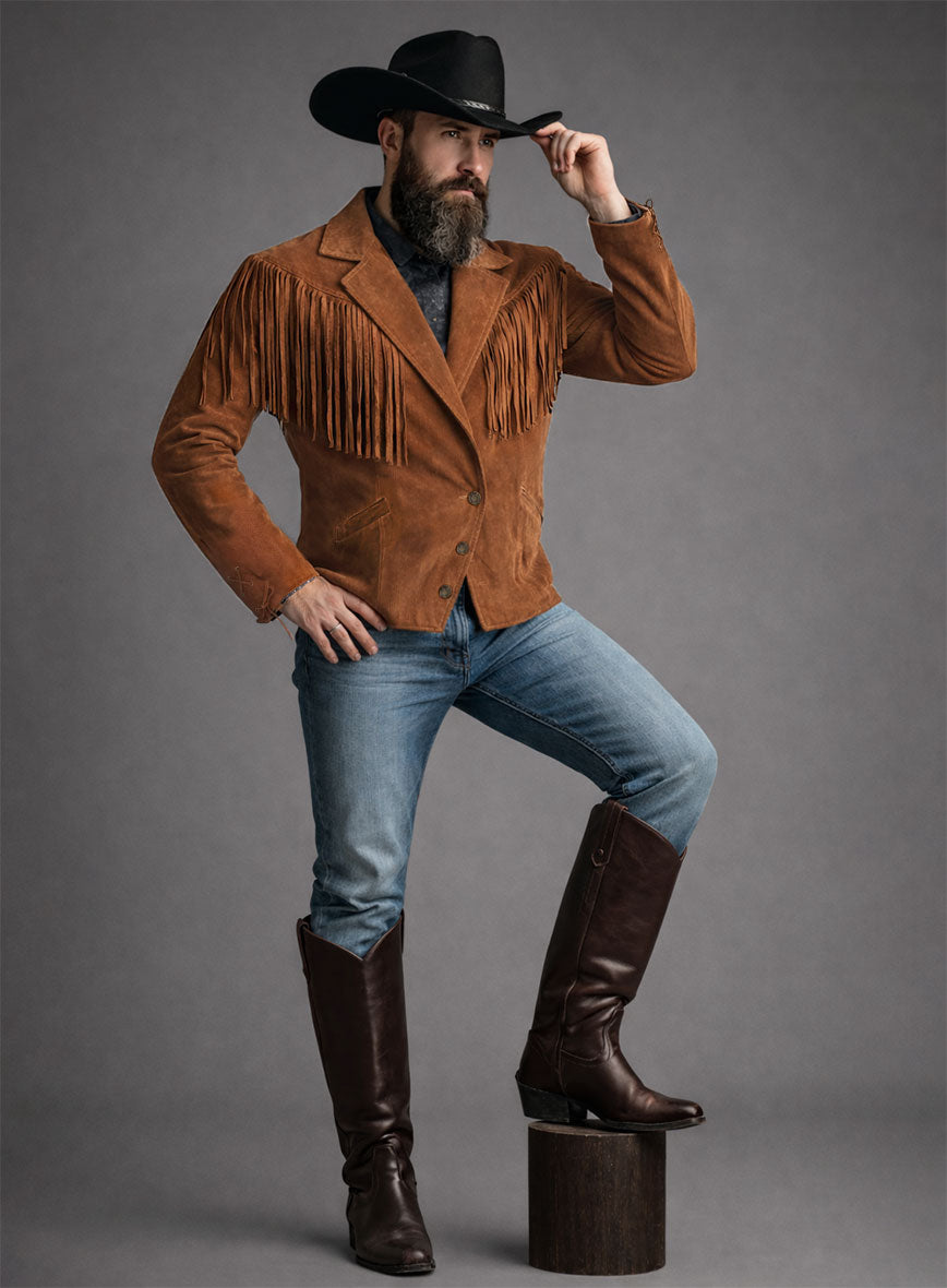 Fringe Leather Jacket #1012