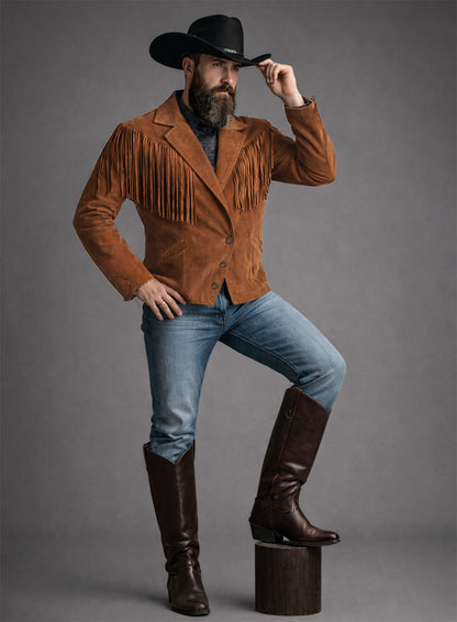 Fringe Leather Jacket #1012