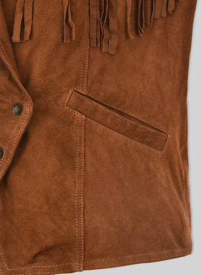 Fringe Leather Jacket #1012