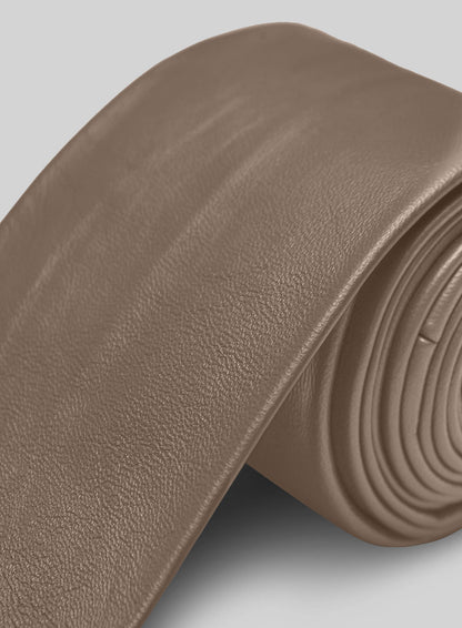King Brown Lambskin Leather Tie