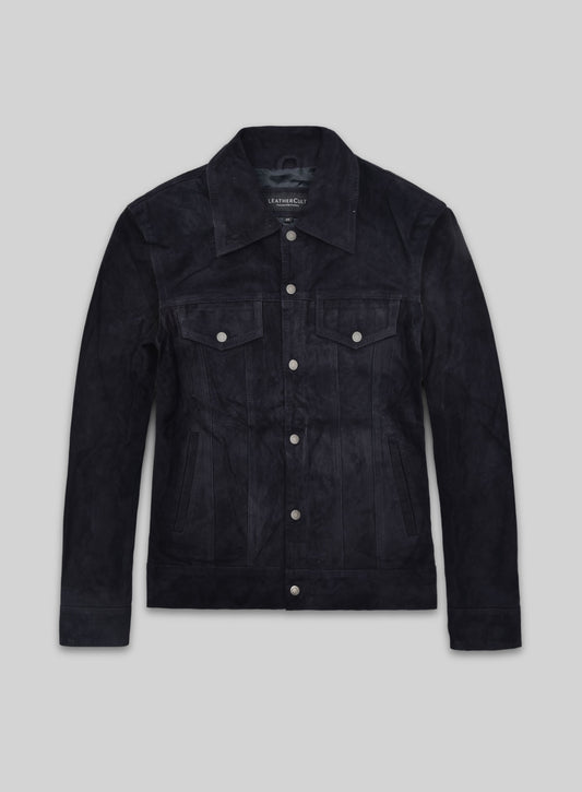 Leather Trucker Jacket - XS