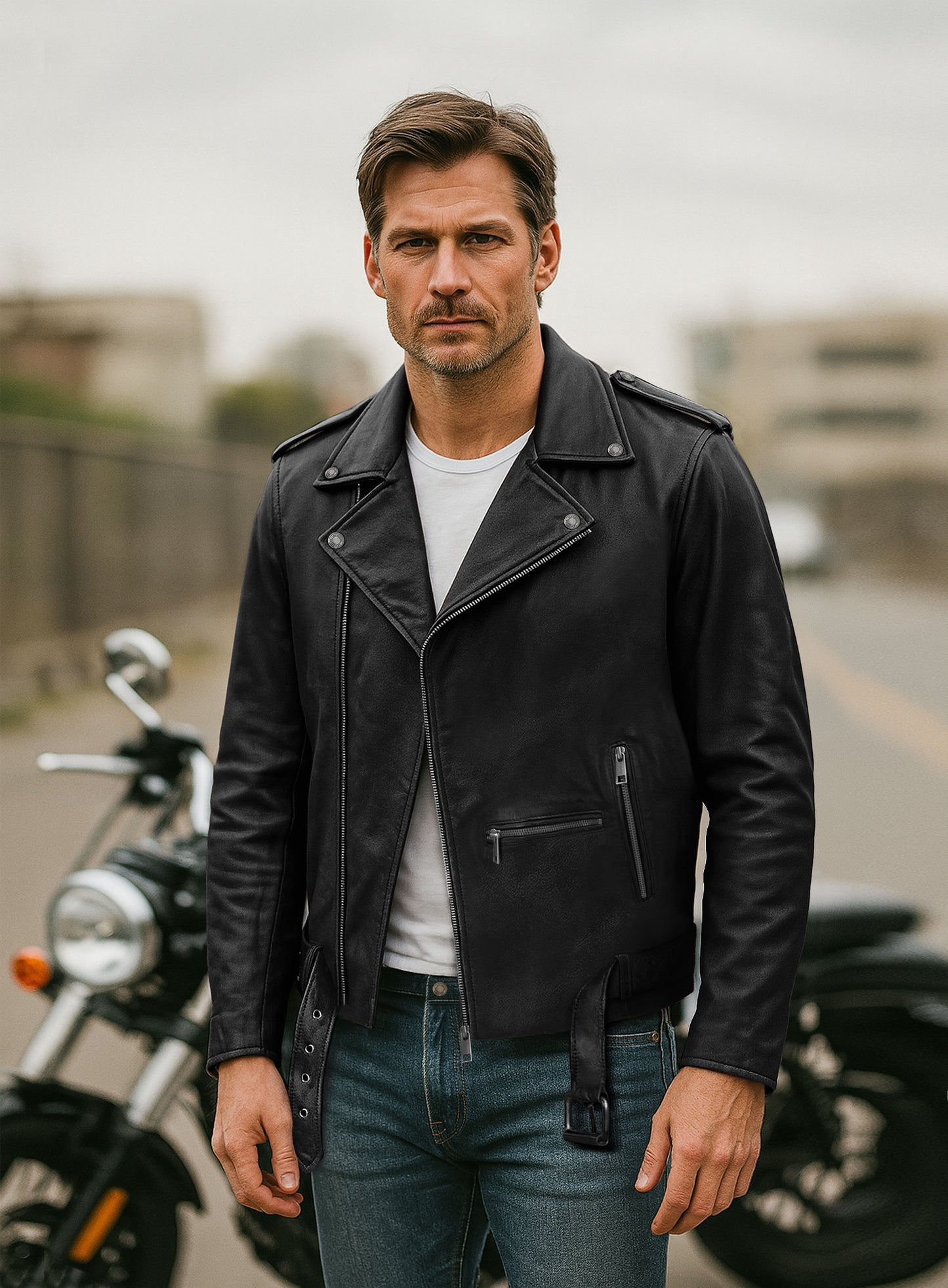 Rutland Black Riding Leather Jacket