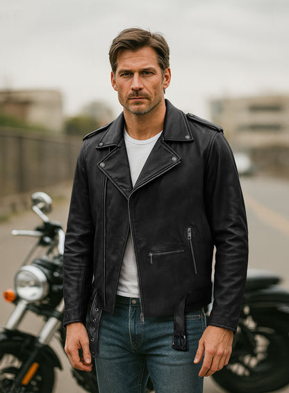 Rutland Black Riding Leather Jacket