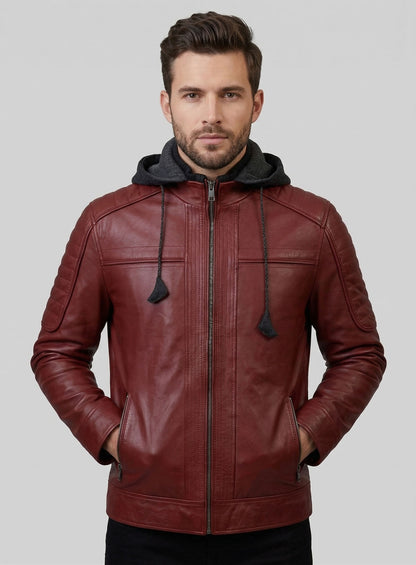 Rodeo Hooded Leather Jacket