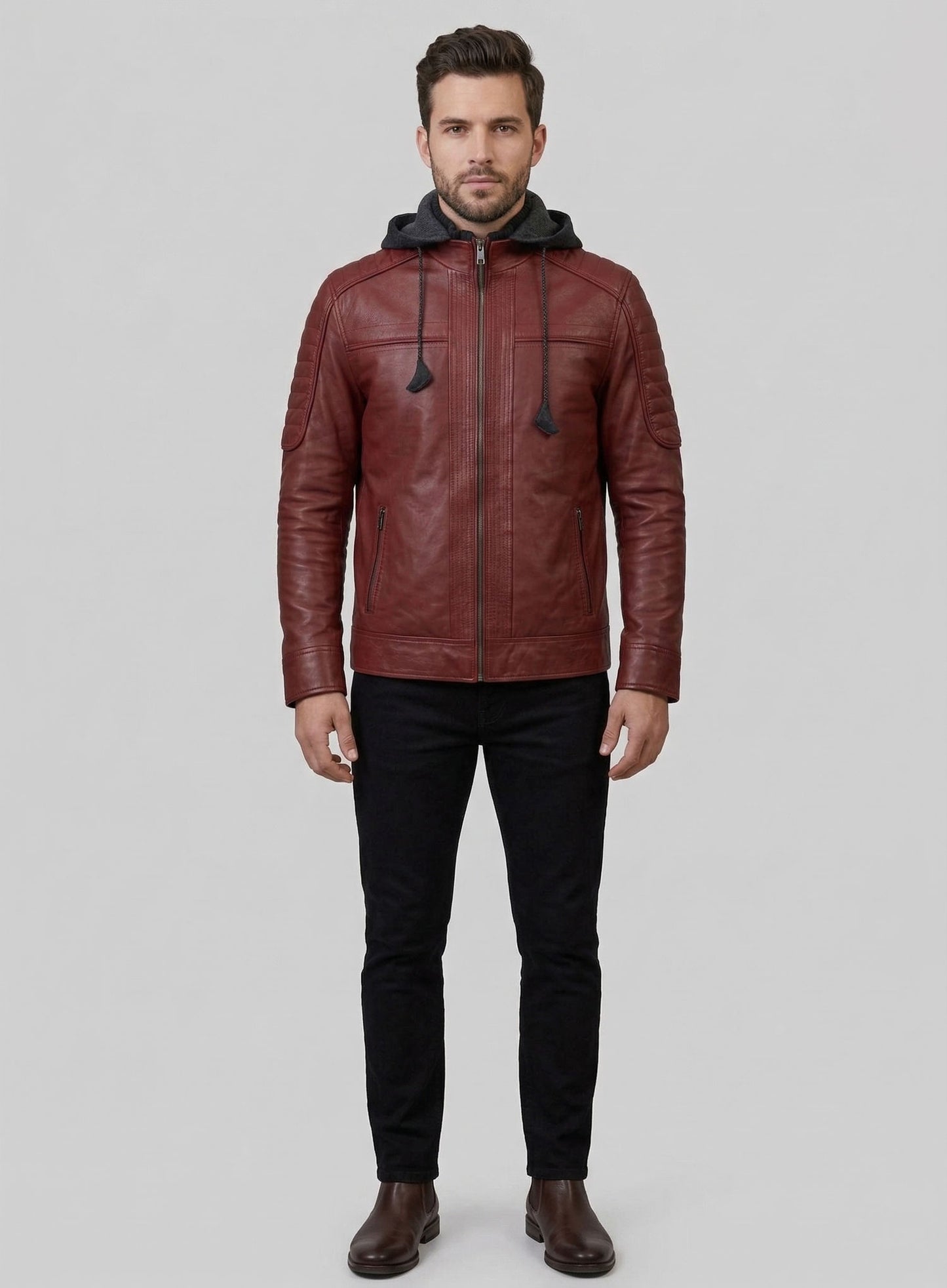 Rodeo Hooded Leather Jacket