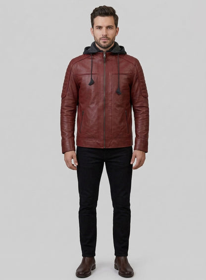 Rodeo Hooded Leather Jacket