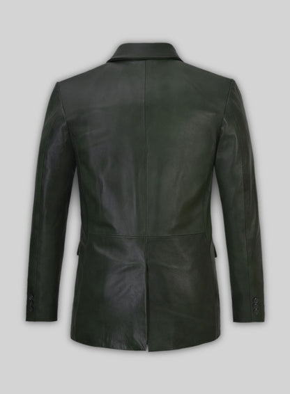 Spanish Green Leather Blazer -38 Regular