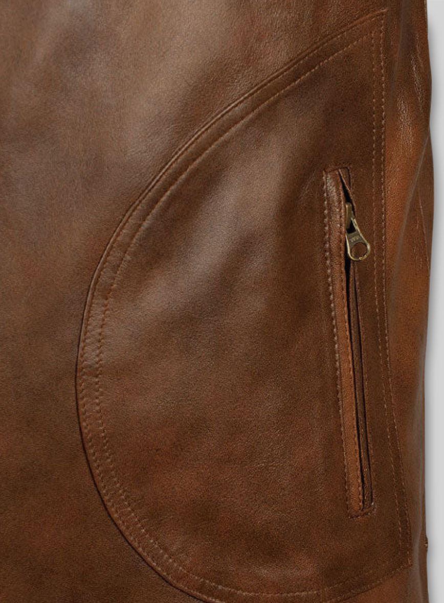 Spanish Brown Rampage Dwayne Johnson Leather Jacket