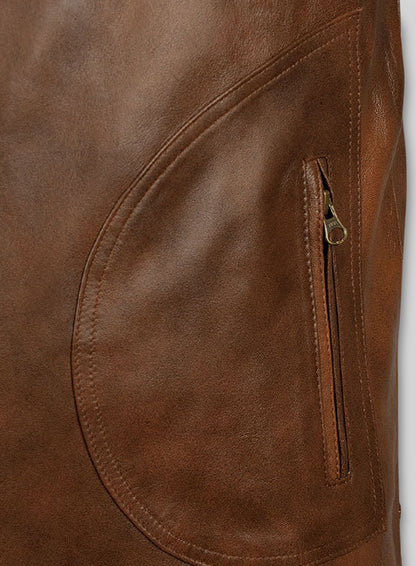 Spanish Brown Rampage Dwayne Johnson Leather Jacket