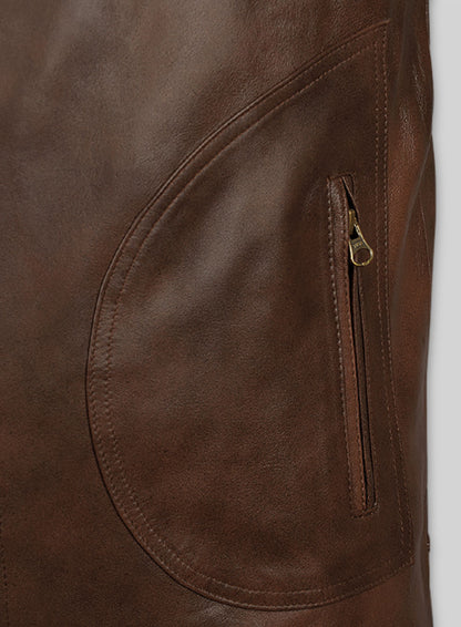 Spanish Brown Rampage Dwayne Johnson Leather Jacket
