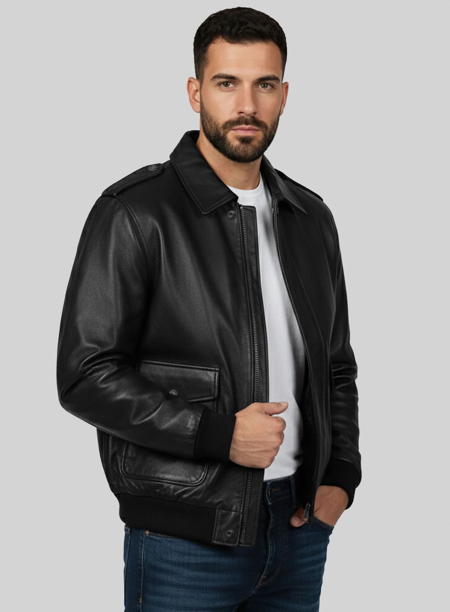 A2 Flight Bomber Leather Jacket