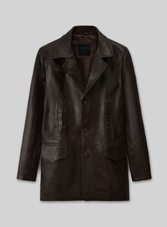 Aaron Eckhart Love Happens Leather Trench Coat