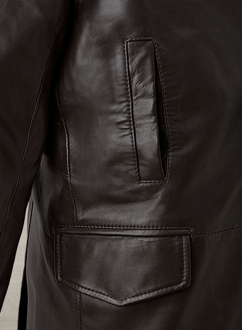 Aaron Eckhart Love Happens Leather Trench Coat - LeatherCult