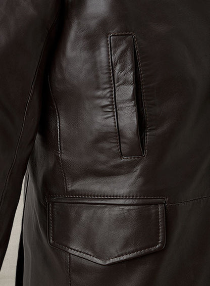 Aaron Eckhart Love Happens Leather Trench Coat - LeatherCult