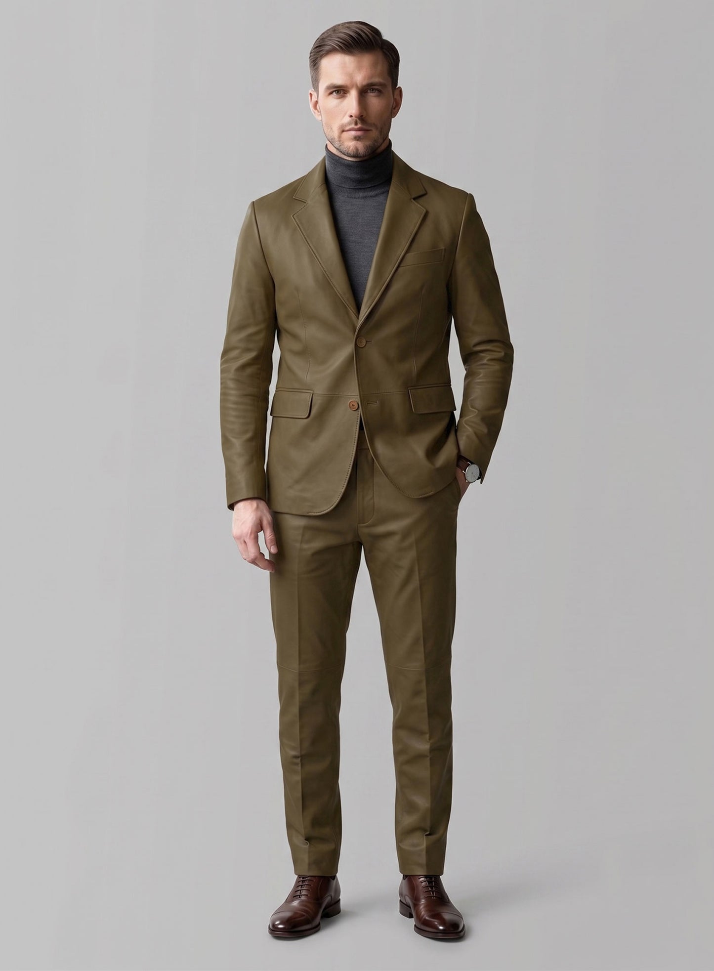 Absolute Dark Green leather Suit
