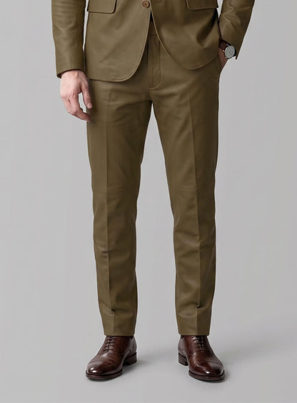 Absolute Dark Green leather Suit