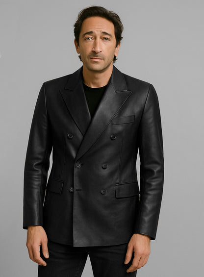 Adrien Brody Leather Blazer