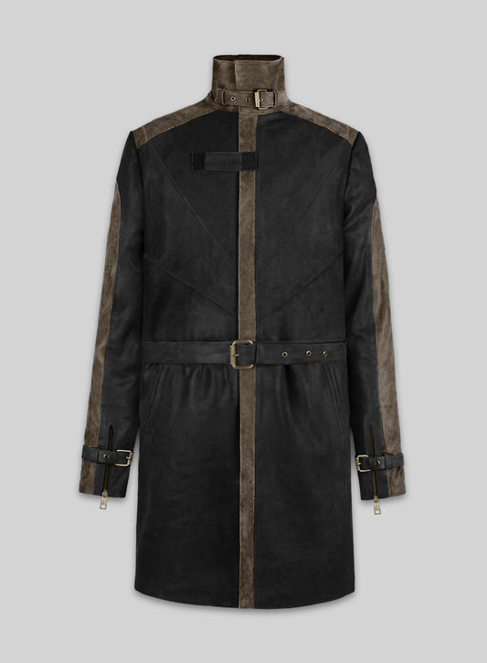 Aiden Pearce Watch Dog Leather Trench Coat