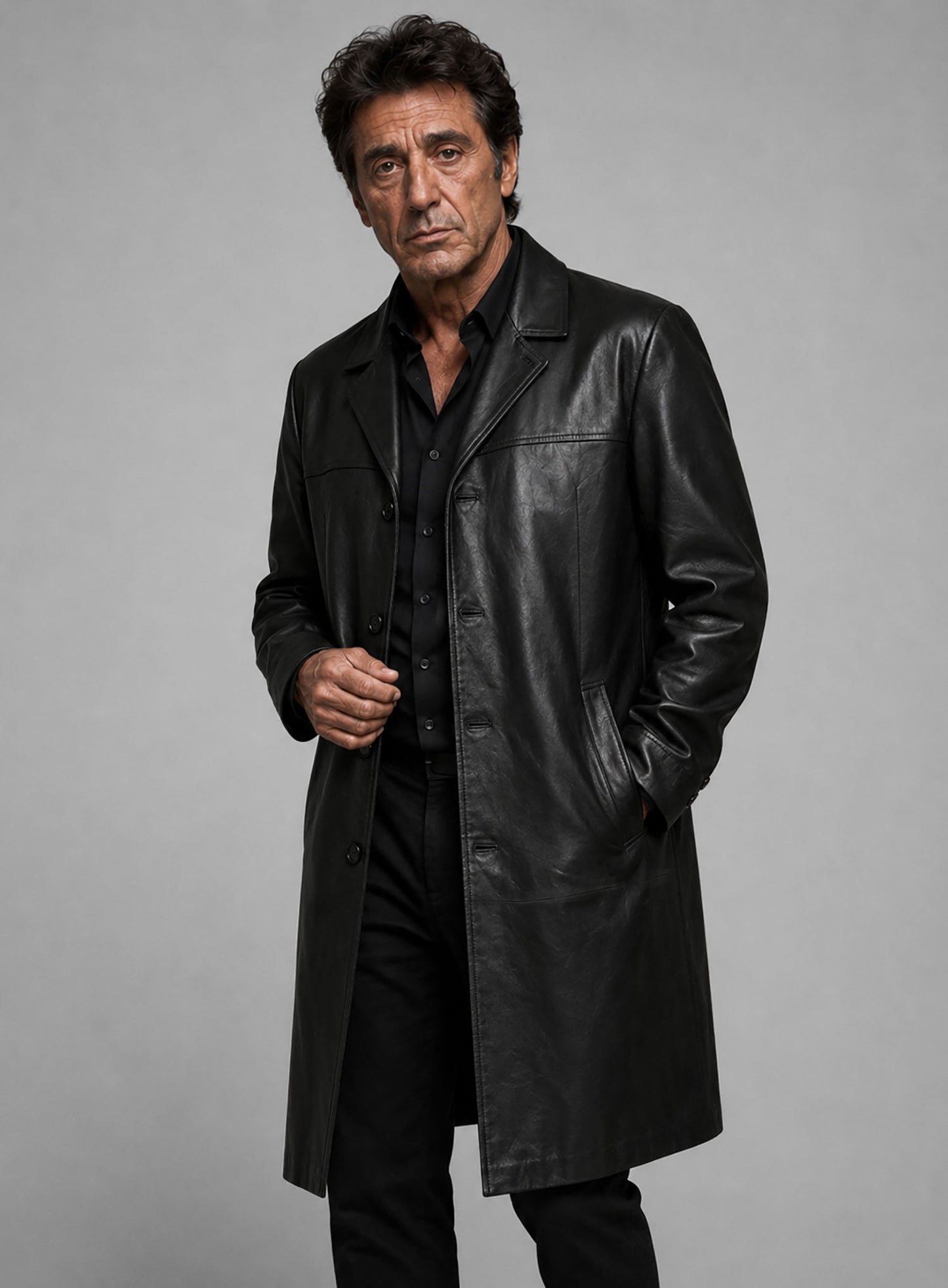 Al Pacino Insomnia Leather Trench Coat