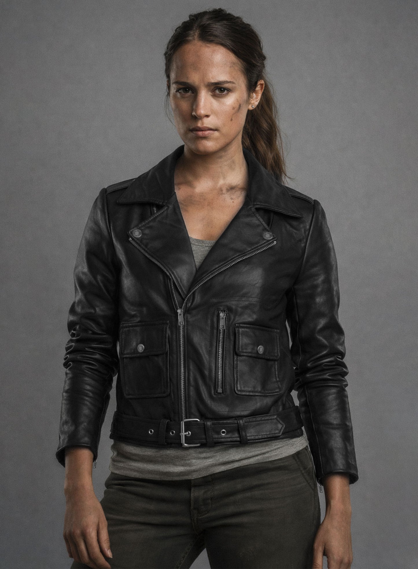 Alicia Vikander Tomb Raider Leather Jacket